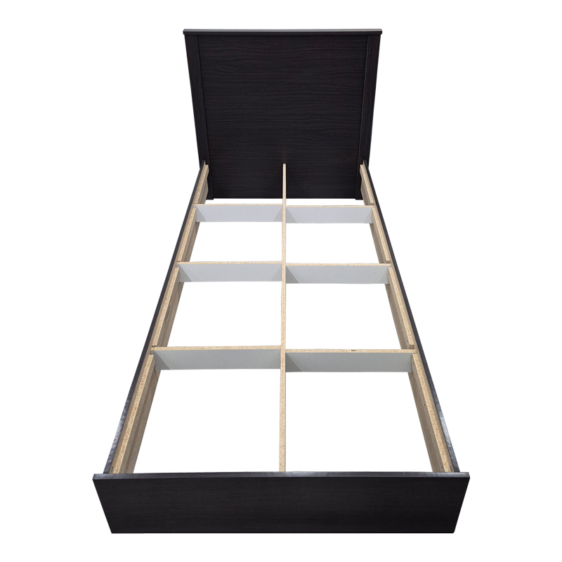 Athos pakoworld bed in wenge shade 90x190cm