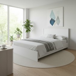 Athos pakoworld bed in white shade 140x200 cm