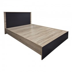 Athos pakoworld bed in sonoma-anthracite shade 140x200 cm