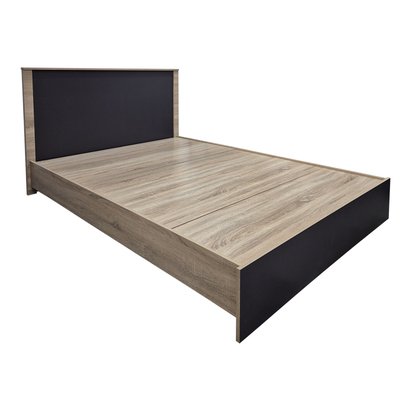 Athos pakoworld bed in sonoma-anthracite shade 140x200 cm