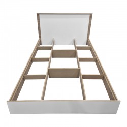 Athos pakoworld bed in sonoma-white shade 140x200 cm