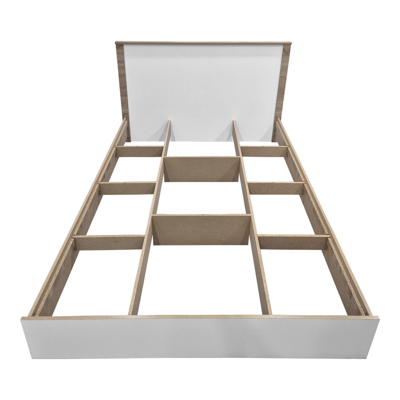 Athos pakoworld bed in sonoma-white shade 140x200 cm