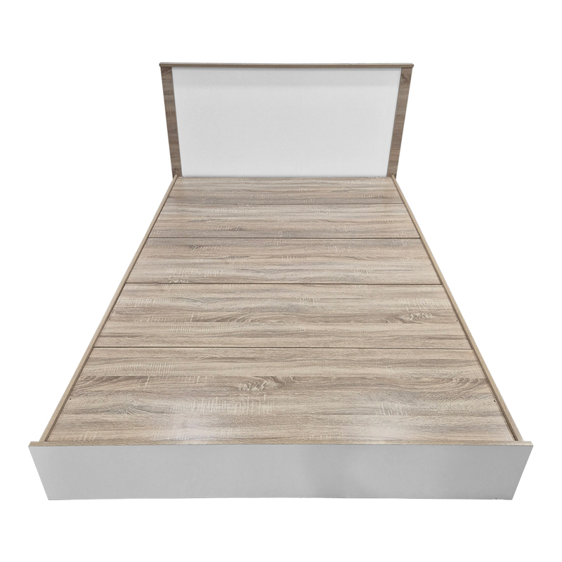 Athos pakoworld bed in sonoma-white shade 140x200 cm