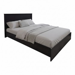 Athos pakoworld bed in wenge shade 140x200 cm
