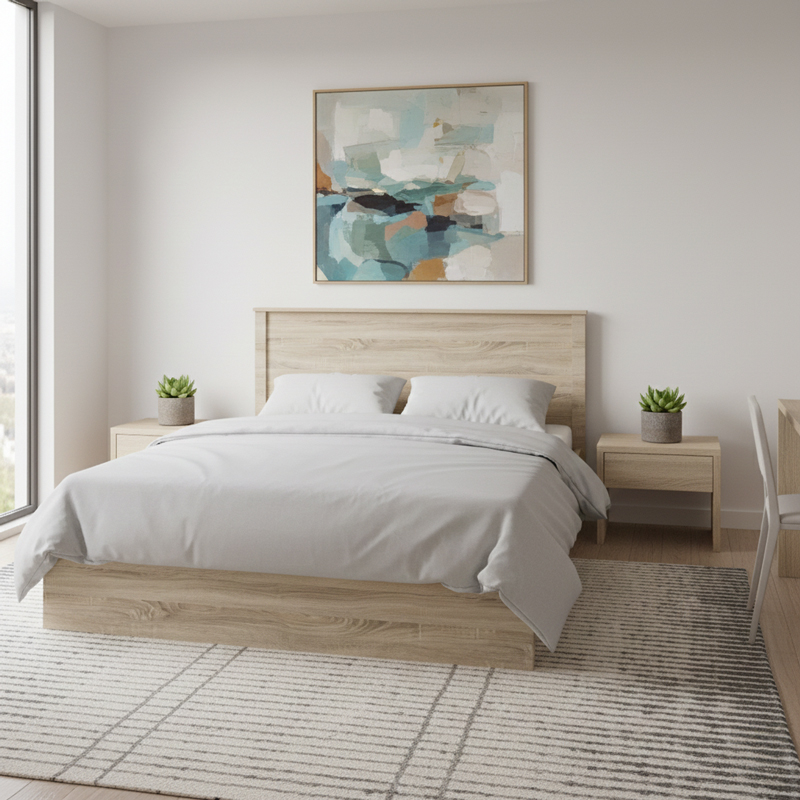 Athos pakoworld bed in sonoma shade 160x200 cm