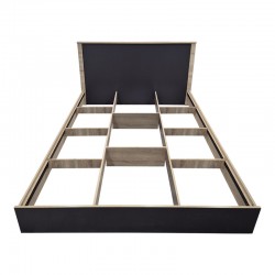 Athos pakoworld bed in sonoma -anthracite shade 160x200 cm