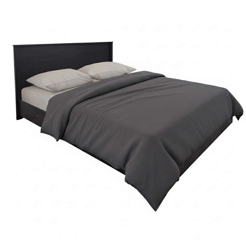 Athos pakoworld bed in wenge shade 160x200 cm