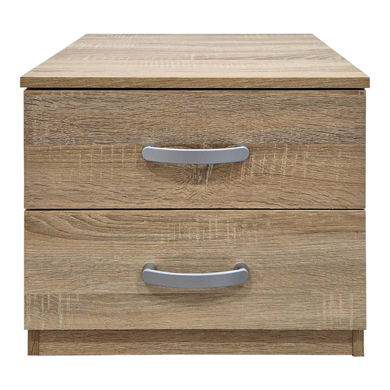 Athos pakoworld bedside tables in sonoma shade 48x40x41.5cm