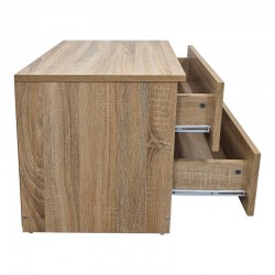 Athos pakoworld bedside tables in sonoma shade 48x40x41.5cm