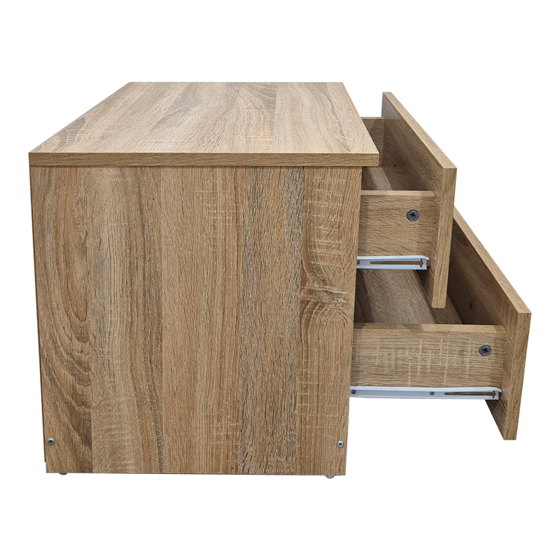 Athos pakoworld bedside tables in sonoma shade 48x40x41.5cm