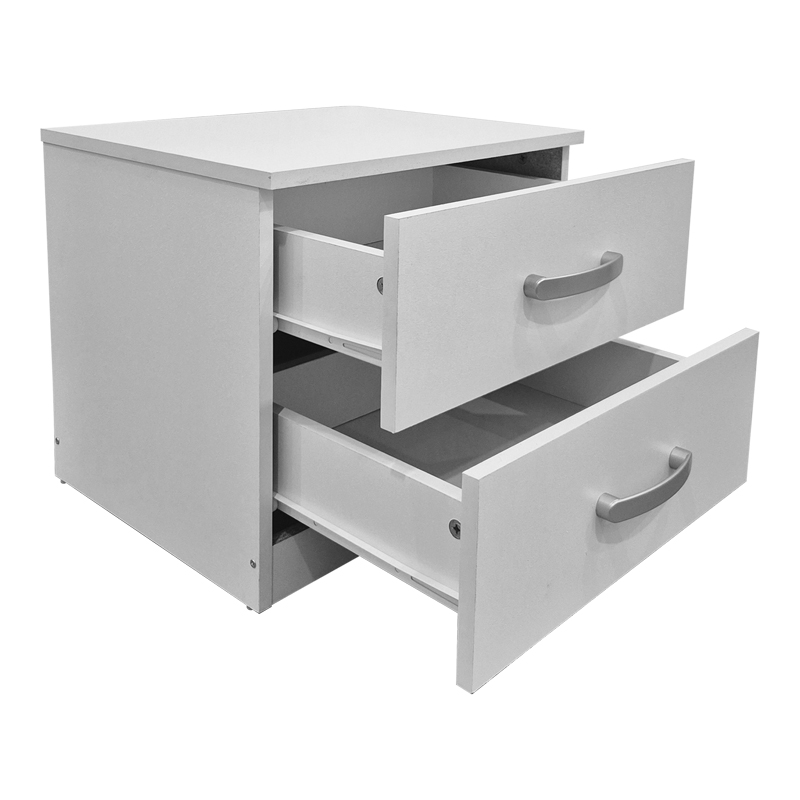 Athos pakoworld bedside tables in white shade 48x40x41.5cm