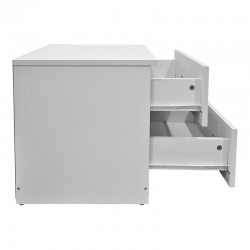 Athos pakoworld bedside tables in white shade 48x40x41.5cm