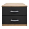 Athos pakoworld bedside tables in sonoma-anthracite shade 48x40x41.5cm