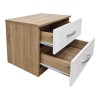 Athos pakoworld bedside tables in sonoma-white shade 48x40x41.5cm