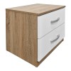Athos pakoworld bedside tables in sonoma-white shade 48x40x41.5cm