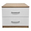 Athos pakoworld bedside tables in sonoma-white shade 48x40x41.5cm