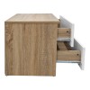 Athos pakoworld bedside tables in sonoma-white shade 48x40x41.5cm
