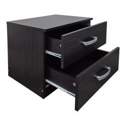 Athos pakoworld bedside tables in wenge shade 48x40x41.5cm