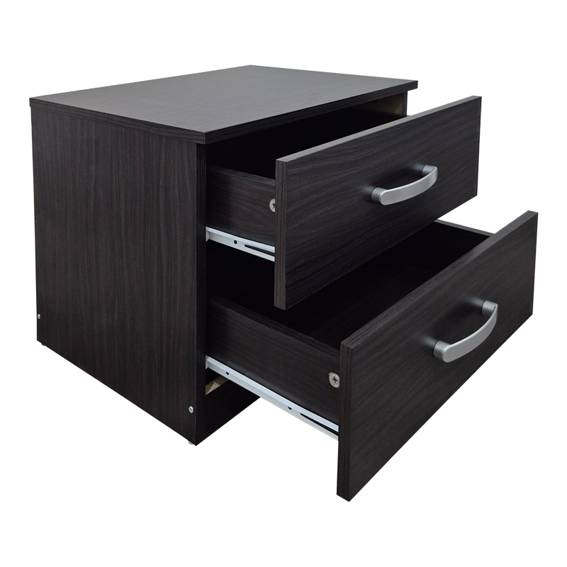 Athos pakoworld bedside tables in wenge shade 48x40x41.5cm