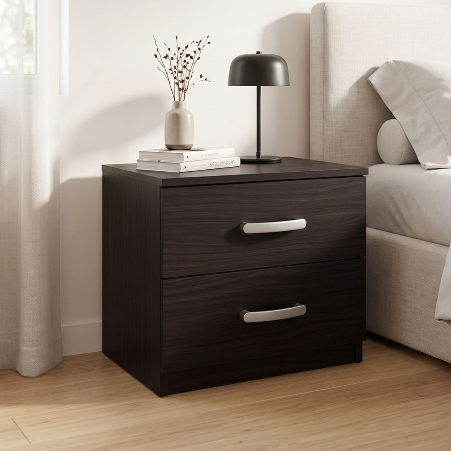 Κομοδίνο Athos pakoworld σε wenge απόχρωση 48x40x41.5εκ