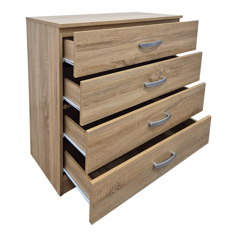 Athos chest of drawers pakoworld in sonoma shade 80x40x79cm
