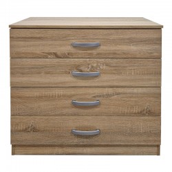 Athos chest of drawers pakoworld in sonoma shade 80x40x79cm