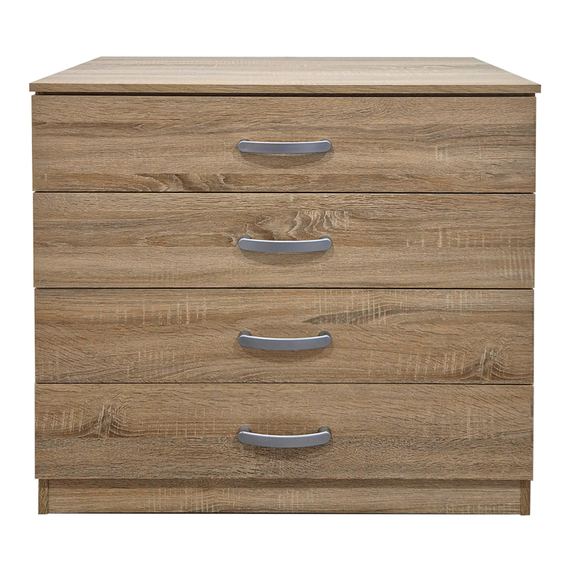 Athos chest of drawers pakoworld in sonoma shade 80x40x79cm