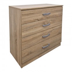 Athos chest of drawers pakoworld in sonoma shade 80x40x79cm
