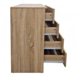 Athos chest of drawers pakoworld in sonoma shade 80x40x79cm