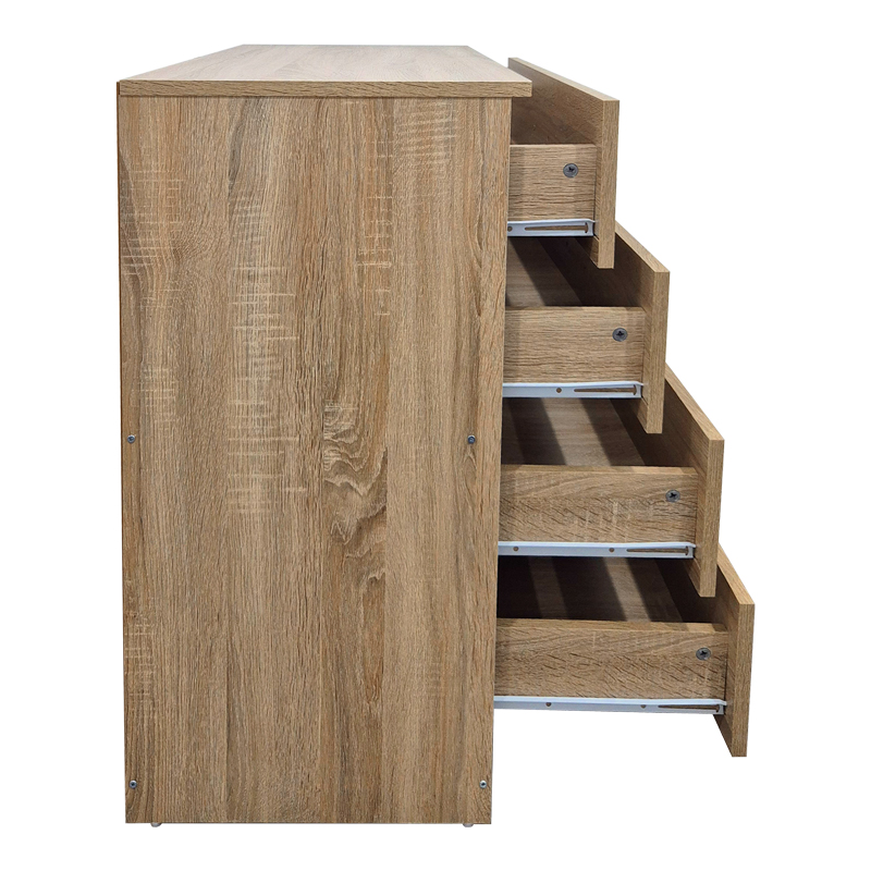 Athos chest of drawers pakoworld in sonoma shade 80x40x79cm
