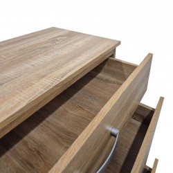 Athos chest of drawers pakoworld in sonoma shade 80x40x79cm
