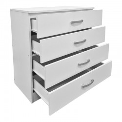 Athos chest of drawers pakoworld in white shade 80x40x79cm