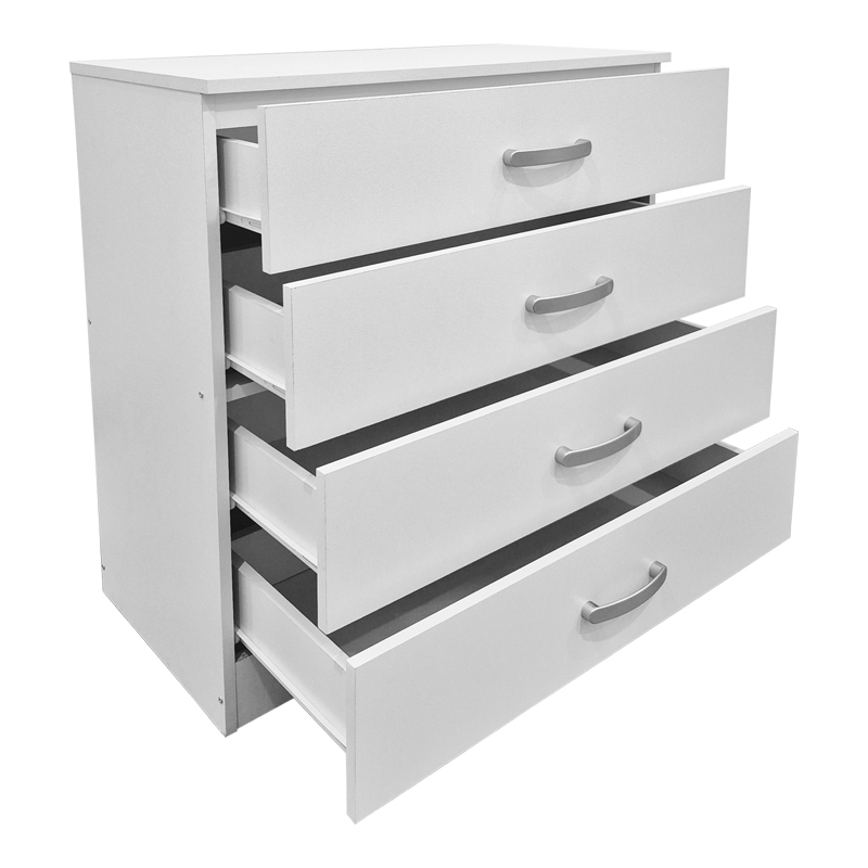 Athos chest of drawers pakoworld in white shade 80x40x79cm
