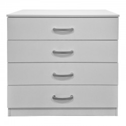Athos chest of drawers pakoworld in white shade 80x40x79cm