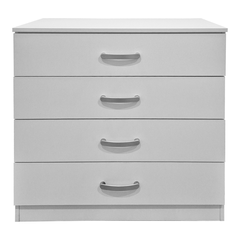 Athos chest of drawers pakoworld in white shade 80x40x79cm
