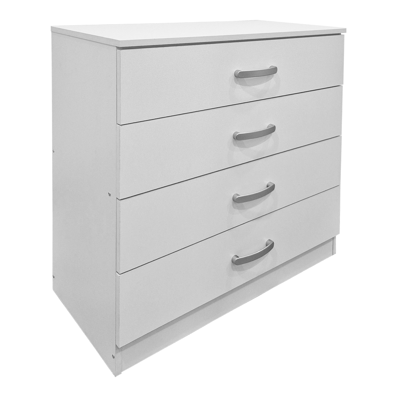 Athos chest of drawers pakoworld in white shade 80x40x79cm