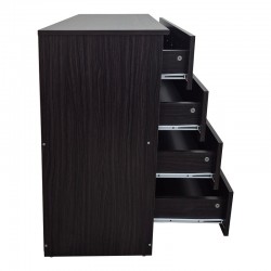 Athos chest of drawers pakoworld in wenge shade 80x40x79cm