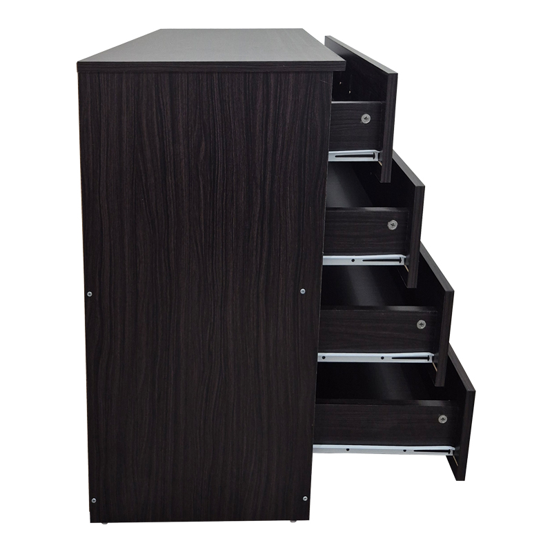Athos chest of drawers pakoworld in wenge shade 80x40x79cm