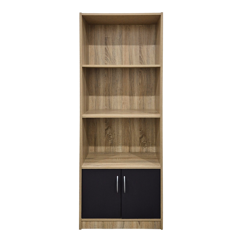 Βιβλιοθήκη Tekaro pakoworld sonoma-ανθρακί 60x29x166εκ