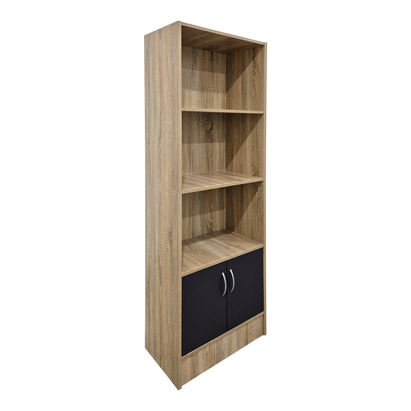 Tekaro pakoworld bookcase sonoma-anthracite 57x33x180cm