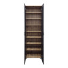 Shoe rack-wardrobe Racka pakoworld sonoma-anthracite 58x34x186cm