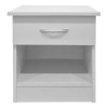 Bedy pakoworld bedside table white 40x34x42cm
