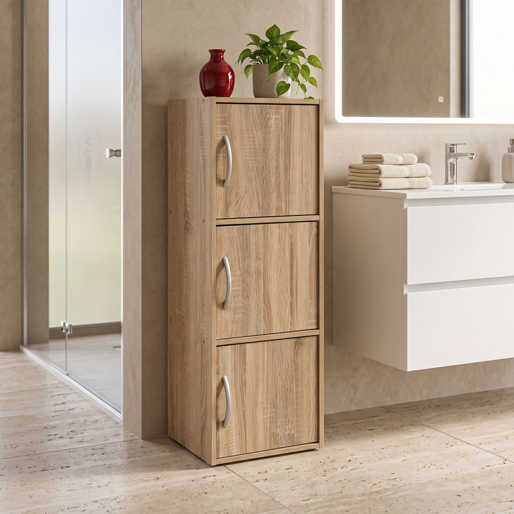 Ντουλάπι-στήλη Soline pakoworld sonoma 40x34.5x90.5εκ