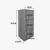 Soline pakoworld column cabinet light grey 40x34.5x90.5cm