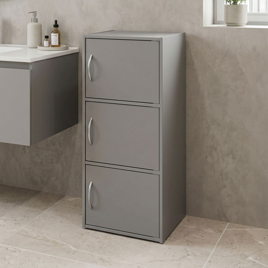 Soline pakoworld column cabinet light grey 40x34.5x90.5cm