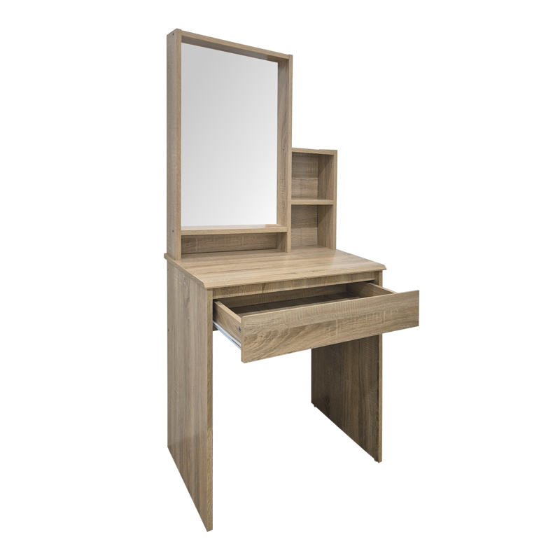 Larnia pakoworld dressing table with mirror and stool sonoma 65x40x142cm