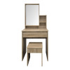 Larnia pakoworld dressing table with mirror and stool sonoma 65x40x142cm