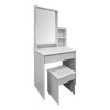 Larnia pakoworld dressing table with mirror and stool white 65x40x142cm