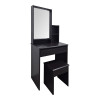 Larnia pakoworld dressing table with mirror and stool wenge 65x40x142cm