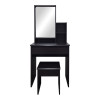 Larnia pakoworld dressing table with mirror and stool wenge 65x40x142cm